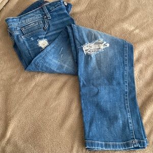 TOMMY HILFIGER Boyfriend Distressed and Patched Jeans. sz 12